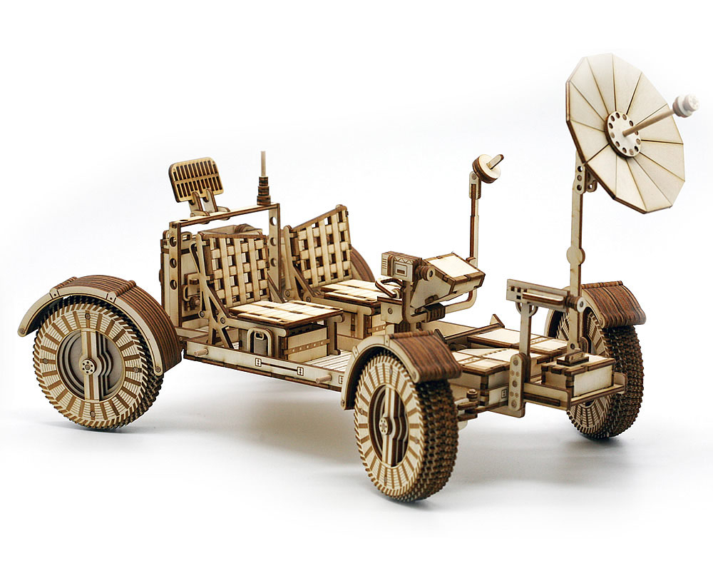 طرح ماشین ماه نورد lrv مناسب برای استفاده در دستگاه های cnc چوب و cnc لیزر - laser cut lunar roving vehicle lrv cdr file