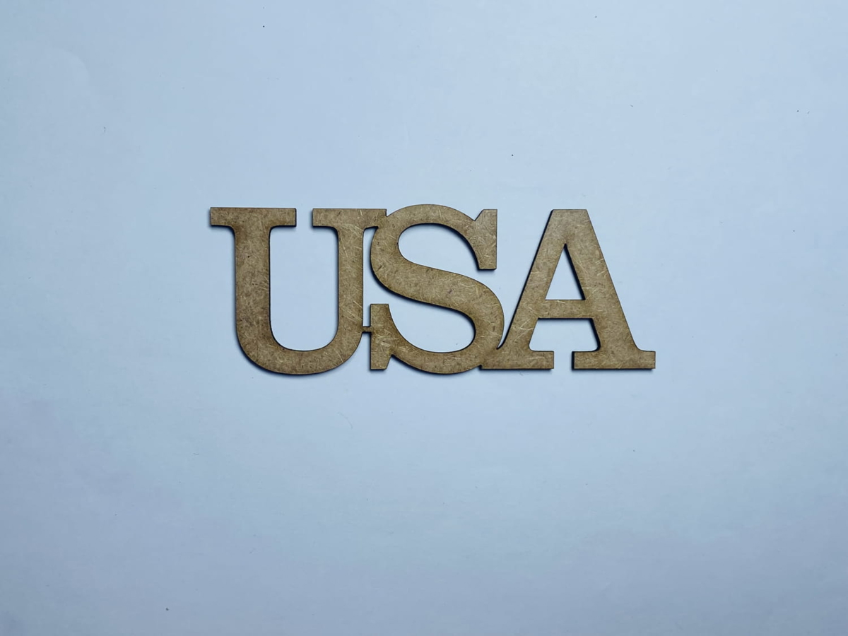 طرح چوب خام آمریکایی مناسب برای استفاده در دستگاه های cnc چوب و cnc لیزر - laser cut usa wood blank cutout cdr file