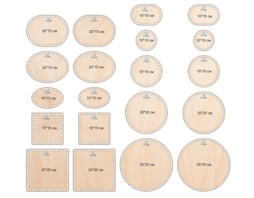 طرح پایه سبد چوبی مناسب برای استفاده در دستگاه های cnc چوب و cnc لیزر - laser cut wooden basket bases cdr file