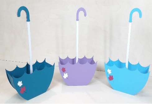 طرح گلدان و چتر مناسب برای استفاده در دستگاه های cnc چوب و cnc لیزر - laser cut umbrella planter flower pot cdr file