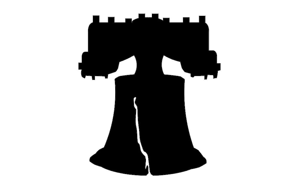 طرح ناقوس آزادی مناسب برای استفاده در دستگاه های cnc چوب و cnc لیزر - liberty bell dxf file