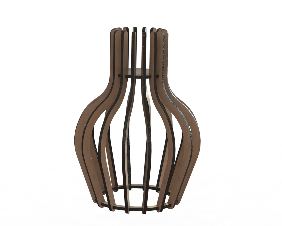 طرح لامپ شماره ۱ مناسب برای استفاده در دستگاه های cnc چوب و cnc لیزر - laser cut lamp 1 cdr file