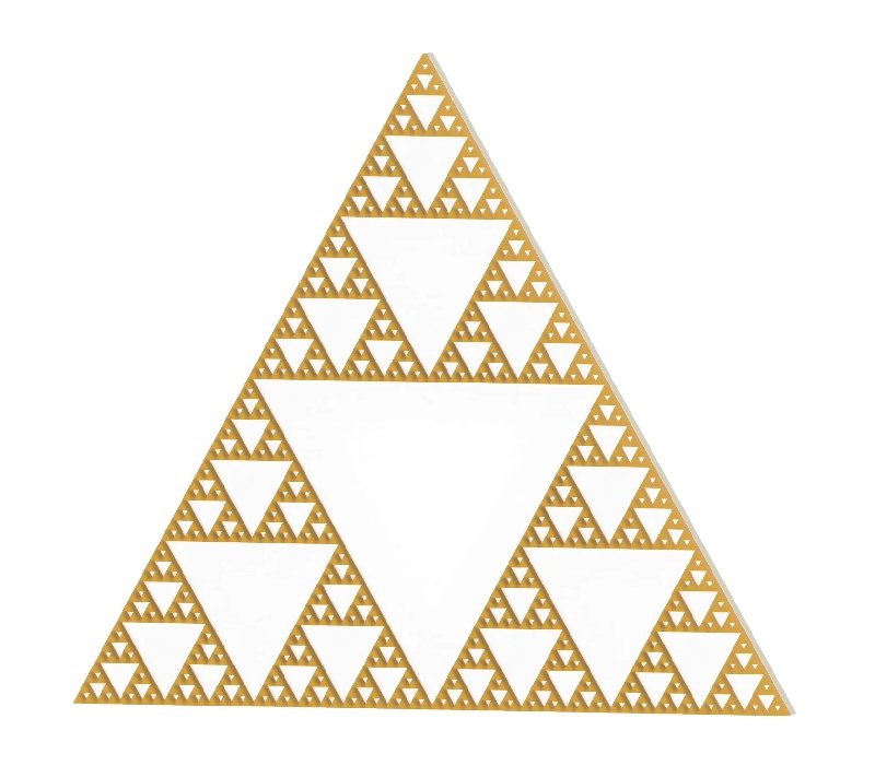 طرح مثلث سیرپینسکی مناسب برای استفاده در دستگاه های cnc چوب و cnc لیزر - laser cut sierpinski triangle