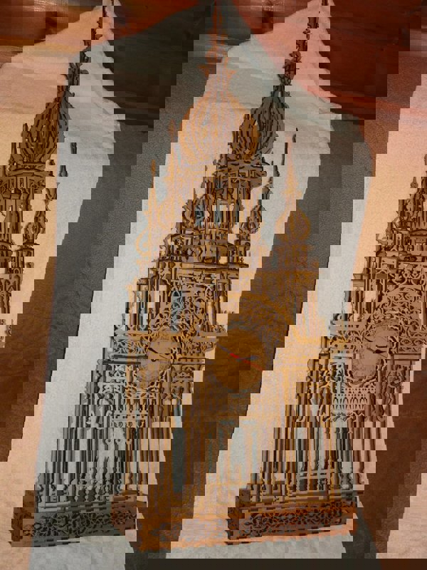 طرح ساعت چوبی ظریف کلیسای جامع مناسب برای استفاده در دستگاه های cnc چوب و cnc لیزر - laser cut cathedral elegance wooden clock