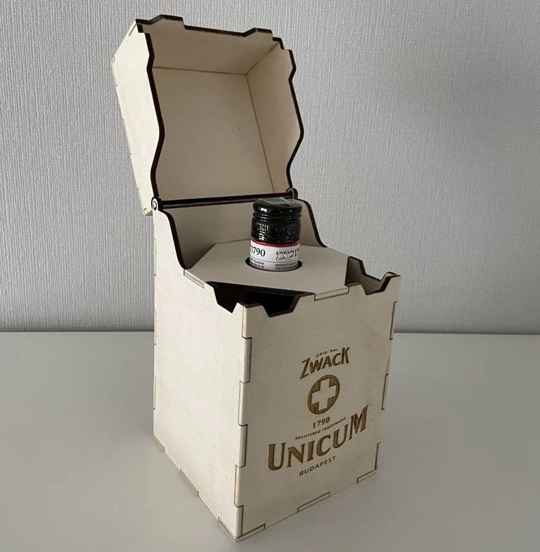 طرح جعبه هدیه یونیکام مناسب برای استفاده در دستگاه های cnc چوب و cnc لیزر - laser cut unicum gift box
