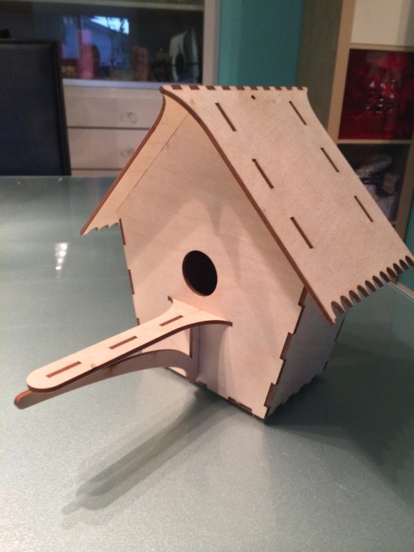 طرح خانه پرنده مناسب برای استفاده در دستگاه های cnc چوب و cnc لیزر - laser cut bird house dxf file