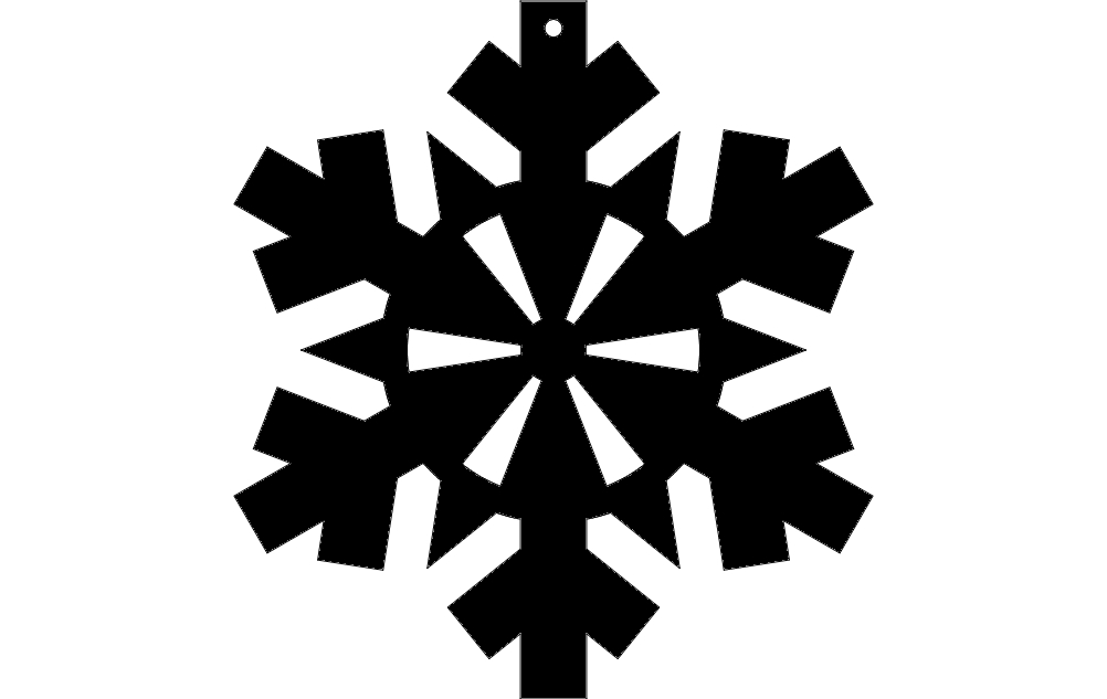 طرح دانه برف شماره ۴۱ مناسب برای استفاده در دستگاه های cnc چوب و cnc لیزر - snowflake design 41 dxf file