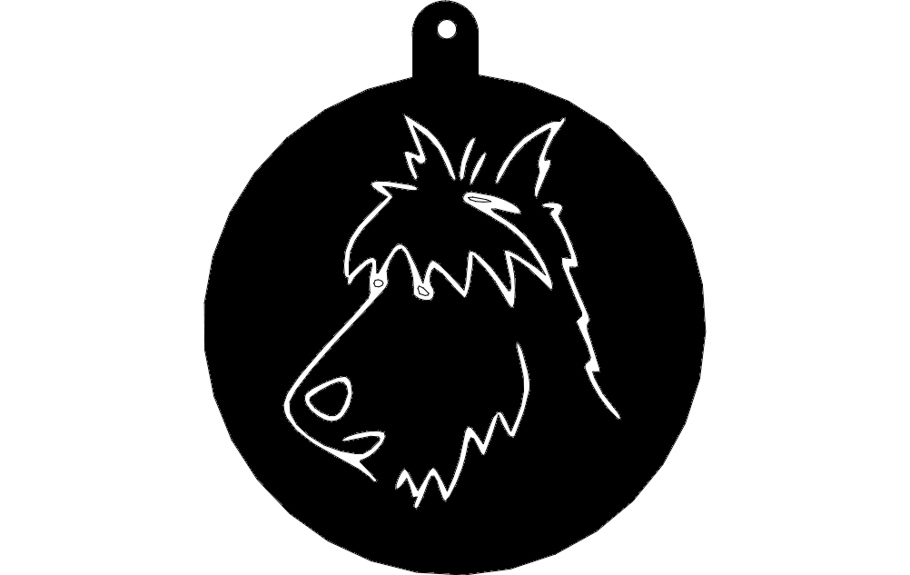 طرح روباه تریر سیمی مناسب برای استفاده در دستگاه های cnc چوب و cnc لیزر - wire fox terrier dxf file