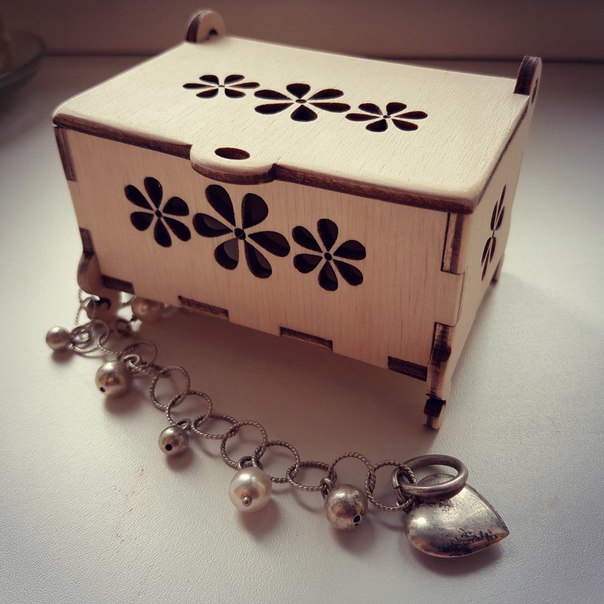 طرح فایل لیزر برش جعبه تزئینی مناسب برای استفاده در دستگاه های cnc چوب و cnc لیزر - decorative box lasercut cdr file