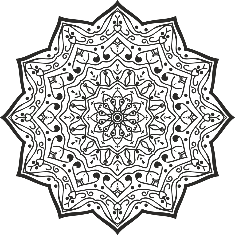 طرح ماندالا (چرخ هستی)ی لوکس مناسب برای استفاده در دستگاه های cnc چوب و cnc لیزر - luxury mandala design cdr file