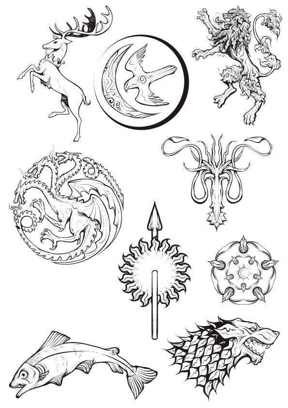 طرح بازی تاج و تخت مناسب برای استفاده در دستگاه های cnc چوب و cnc لیزر - game of thrones cdr file