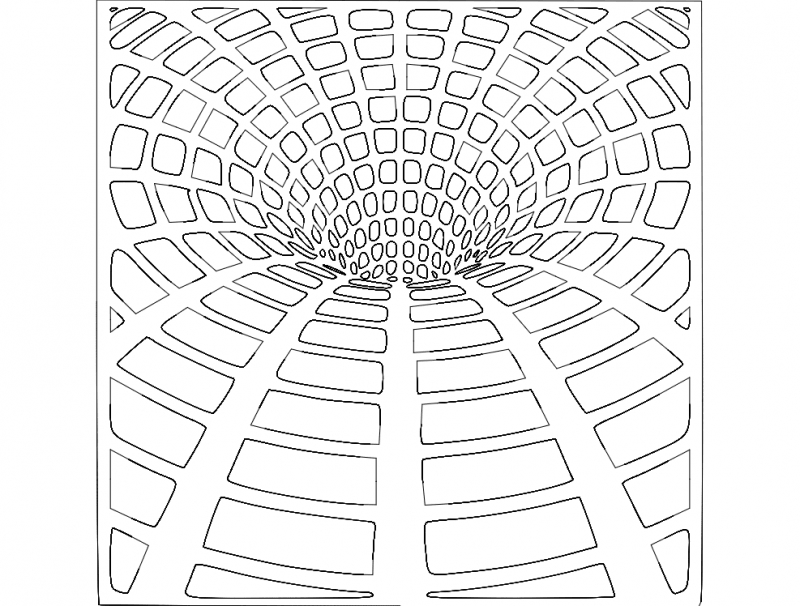 طرح کرم چاله ۳۴۳۴ مناسب برای استفاده در دستگاه های cnc چوب و cnc لیزر - worm hole 3434 dxf file