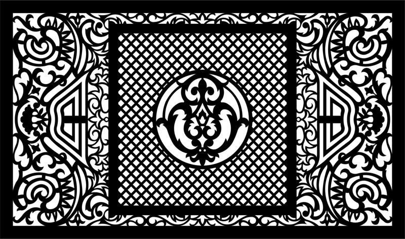 طرح فایل وکتور الگوی پنل مناسب برای استفاده در دستگاه های cnc چوب و cnc لیزر - vector laser cut panel pattern template eps file