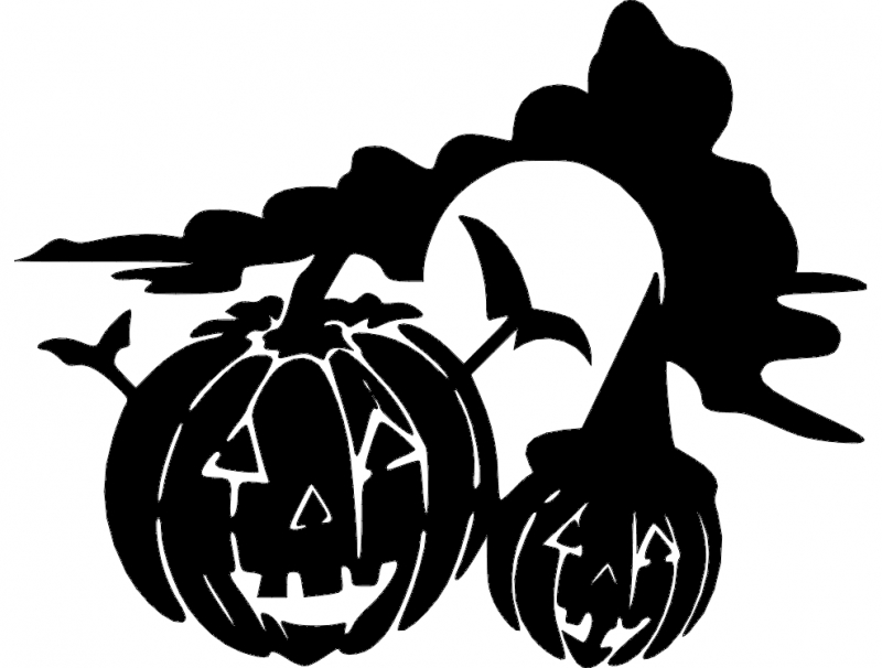 طرح فانوس جکولانترن برای جشن هالووین مناسب برای استفاده در دستگاه های cnc چوب و cnc لیزر - halloween holiday jackolantern dxf file