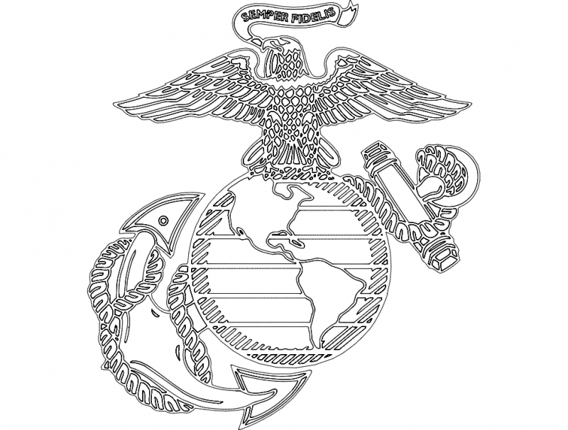 طرح نماد دریایی مناسب برای استفاده در دستگاه های cnc چوب و cnc لیزر - marine symbol dxf file