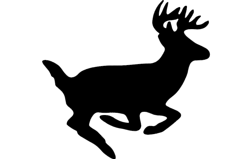 طرح گوزن مناسب برای استفاده در دستگاه های cnc چوب و cnc لیزر - deer dxf file