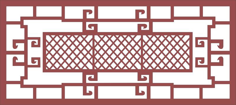 طرح نرده فولادی تزئینی مناسب برای استفاده در دستگاه های cnc چوب و cnc لیزر - ornamental steel fence pattern dxf file