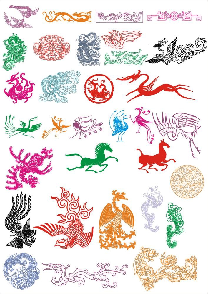 طرح مجموعه وکتور طرح قدیمی مناسب برای استفاده در دستگاه های cnc چوب و cnc لیزر - ancient pattern vector set cdr file