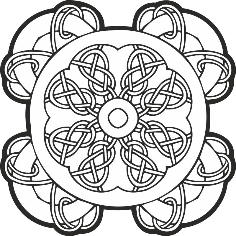 طرح گره سلتیک مناسب برای استفاده در دستگاه های cnc چوب و cnc لیزر - celtic knot pattern cdr file