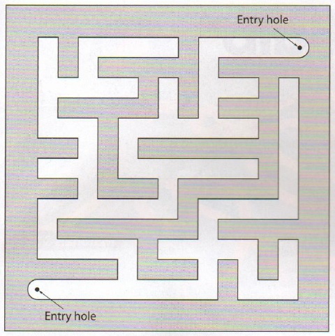 طرح پیچ و خم مناسب برای استفاده در دستگاه های cnc چوب و cnc لیزر - maze dxf