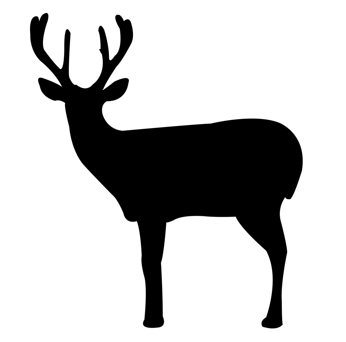طرح گوزن مناسب برای استفاده در دستگاه های cnc چوب و cnc لیزر - deer dxf file