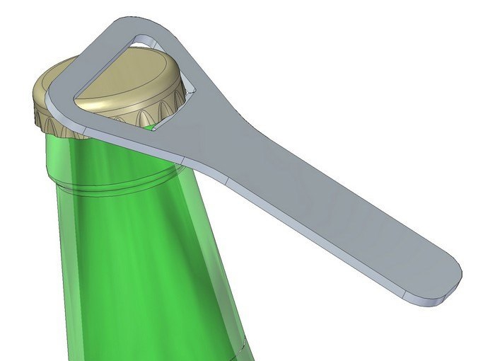 طرح درب بازکن بطری 6 مناسب برای استفاده در دستگاه های cnc چوب و cnc لیزر - bottle opener 6 dxf