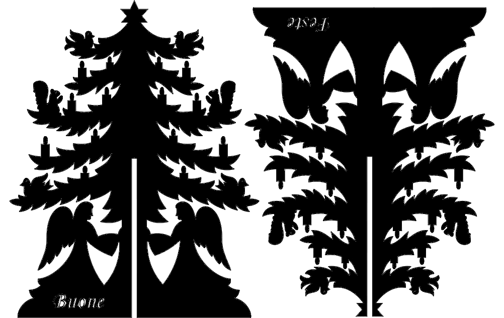 طرح مربوط به xmastree مناسب برای استفاده در دستگاه های cnc چوب و cnc لیزر - xmastree dxf file