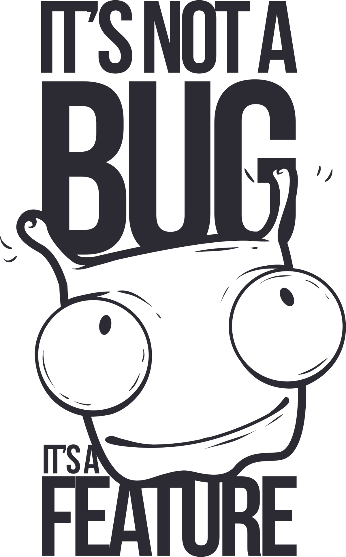 طرح تی شرت طرح حشره نیست مناسب برای استفاده در دستگاه های cnc چوب و cnc لیزر - not a bug t shirt design cdr file