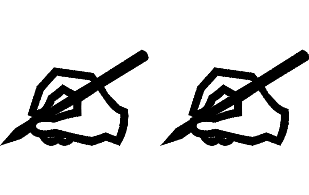 طرح دست‌نویس مناسب برای استفاده در دستگاه های cnc چوب و cnc لیزر - writing hand dxf file