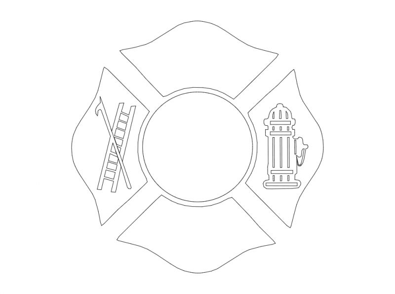 طرح حروف انگلیسی ضربدری مالتی fd مناسب برای استفاده در دستگاه های cnc چوب و cnc لیزر - fd maltese cross dxf file