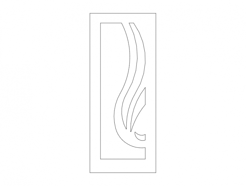 طرح قاپی مناسب برای استفاده در دستگاه های cnc چوب و cnc لیزر - qapi dxf file