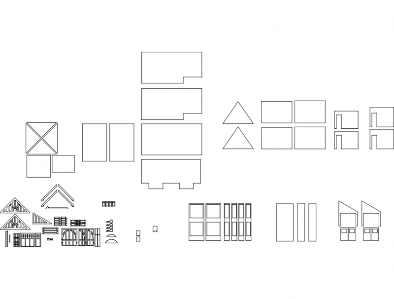 طرح خانه عروسکی مناسب برای استفاده در دستگاه های cnc چوب و cnc لیزر - dolls house dxf file