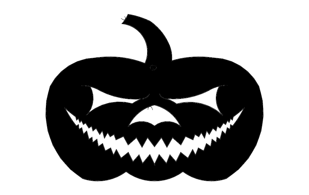 طرح فانوس جک او لنترن مناسب برای استفاده در دستگاه های cnc چوب و cnc لیزر - jack o lantern dxf file