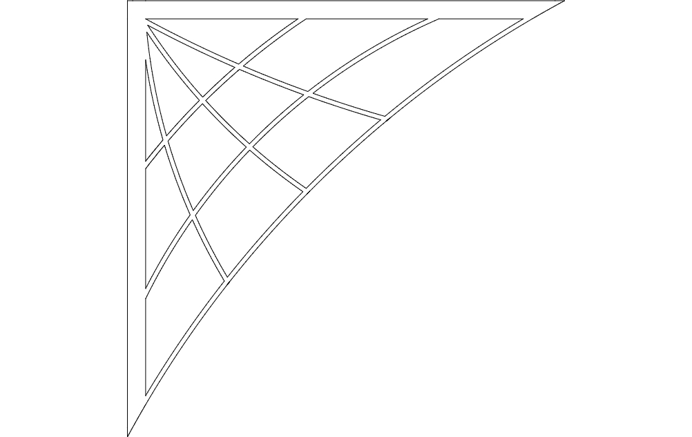 طرح براکت تار عنکبوتی مناسب برای استفاده در دستگاه های cnc چوب و cnc لیزر - spiderweb bracket dxf file
