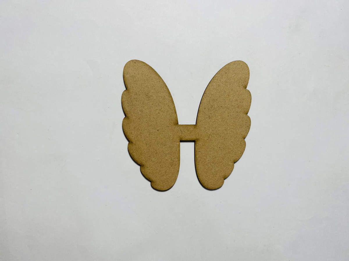 طرح بال فرشته طرح چوب ناتمام مناسب برای استفاده در دستگاه های cnc چوب و cnc لیزر - laser cut angel wings shape unfinished wood craft cutout cdr file