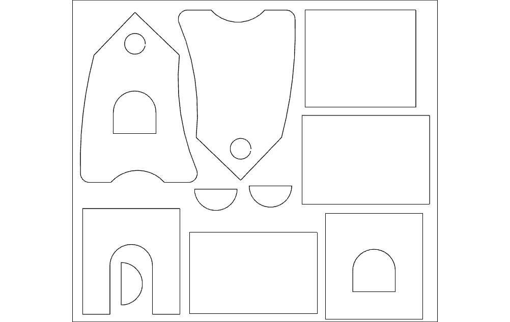 طرح اسکورشنیک مناسب برای استفاده در دستگاه های cnc چوب و cnc لیزر - skvoreshnik dxf file