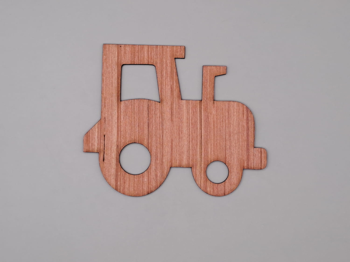 طرح برش چوب تراکتور ناتمام برای لیزر مناسب برای استفاده در دستگاه های cnc چوب و cnc لیزر - laser cut unfinished tractor wood cutout cdr file