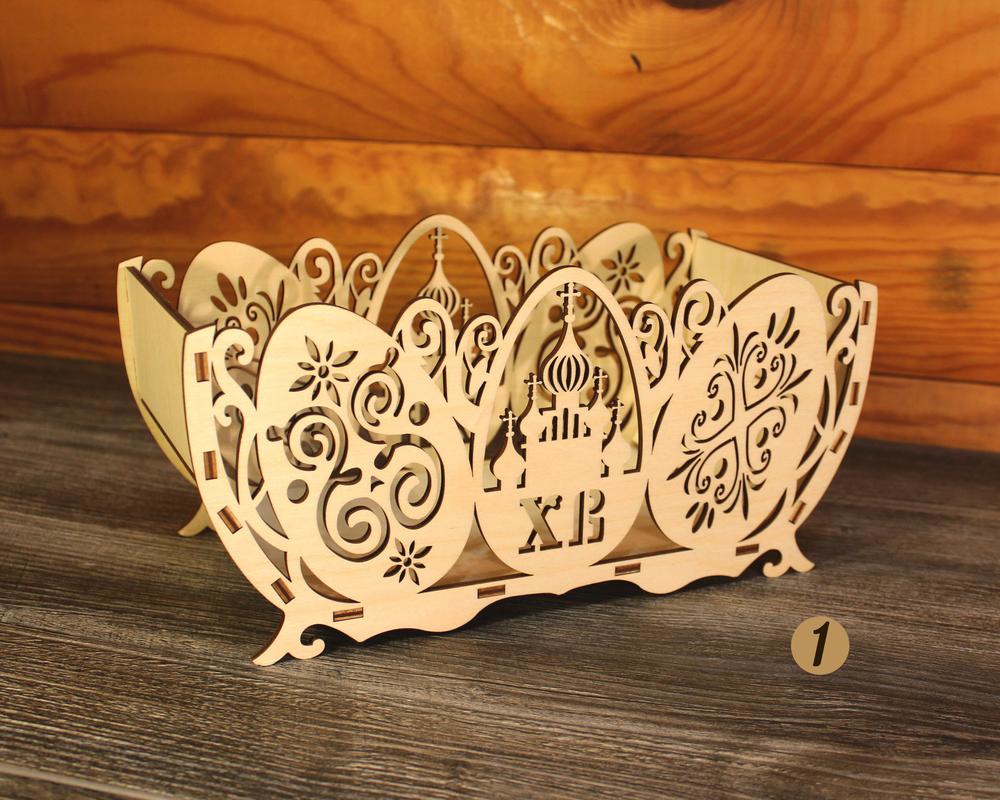 طرح سبد تخم مرغ عید پاک مناسب برای استفاده در دستگاه های cnc چوب و cnc لیزر - laser cut basket for easter eggs cdr file