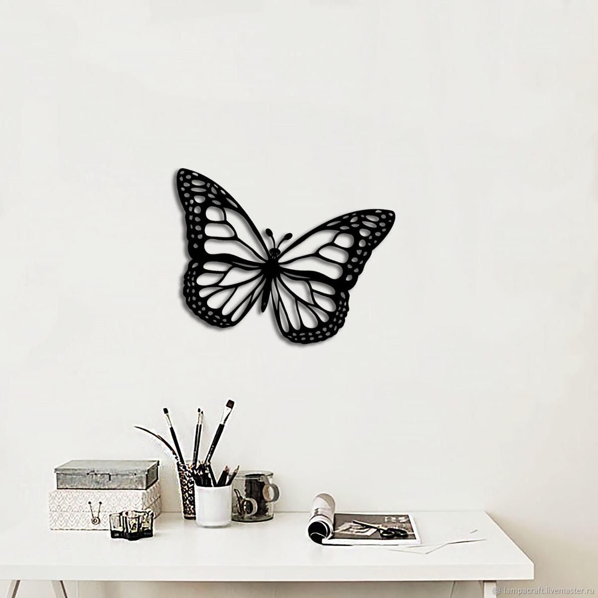 طرح پروانه برای تزیین دیوار مناسب برای استفاده در دستگاه های cnc چوب و cnc لیزر - laser cut butterfly wall art decoration cdr file
