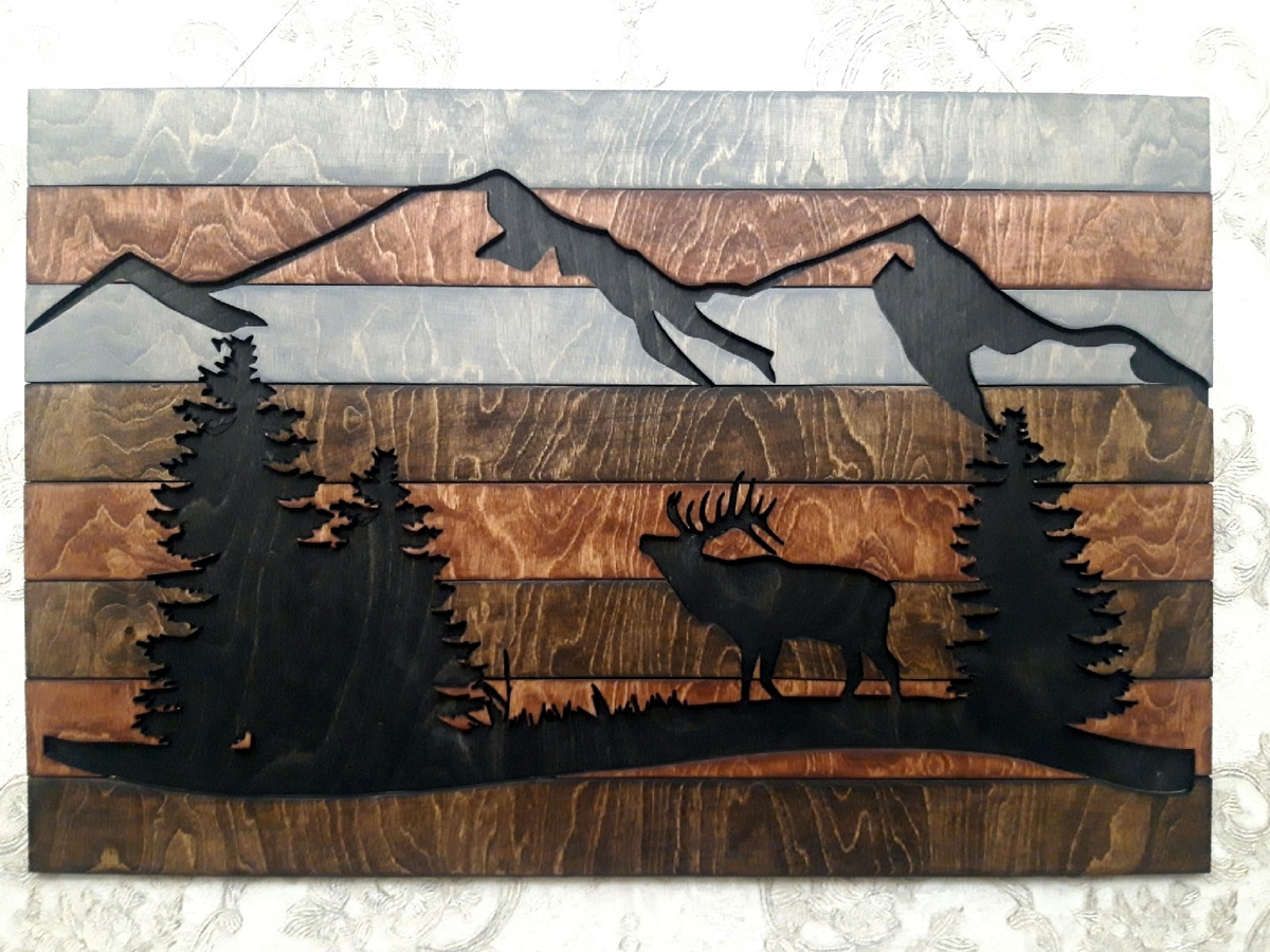 طرح دیوار چوبی مناسب برای استفاده در دستگاه های cnc چوب و cnc لیزر - laser cut wooden wall decoration cdr file