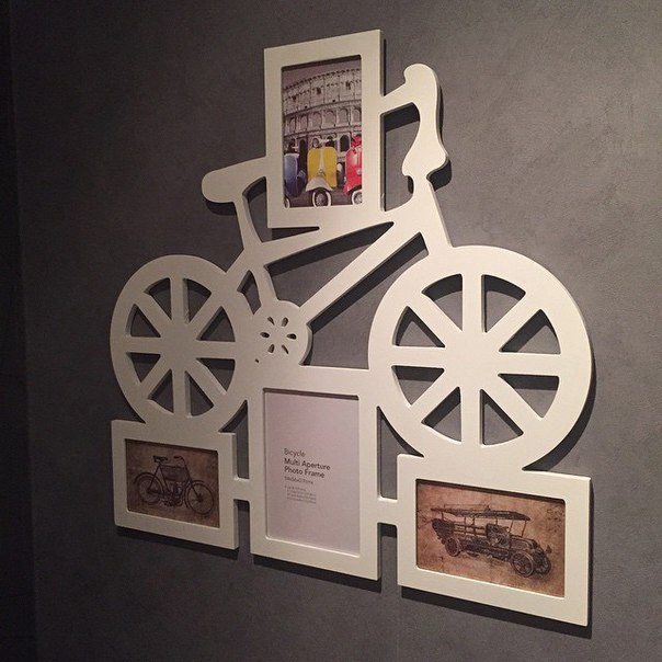 طرح قاب عکس دوچرخه مناسب برای استفاده در دستگاه های cnc چوب و cnc لیزر - laser cut bike photo frame template cdr file