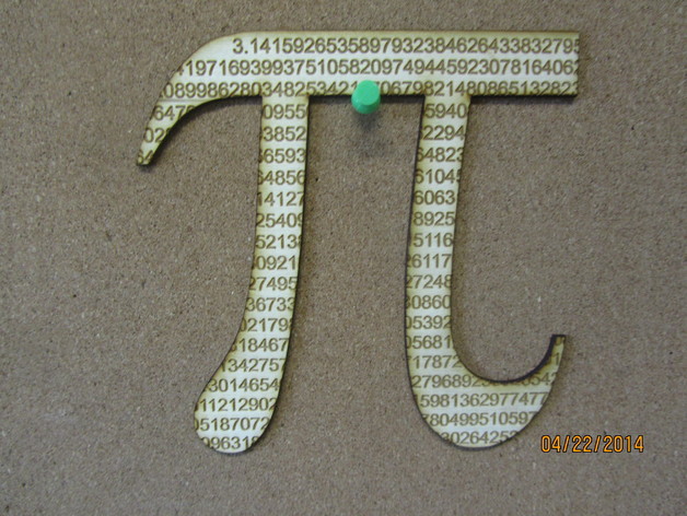 طرح نماد عدد پی مناسب برای استفاده در دستگاه های cnc چوب و cnc لیزر - laser cut pi symbol cdr file