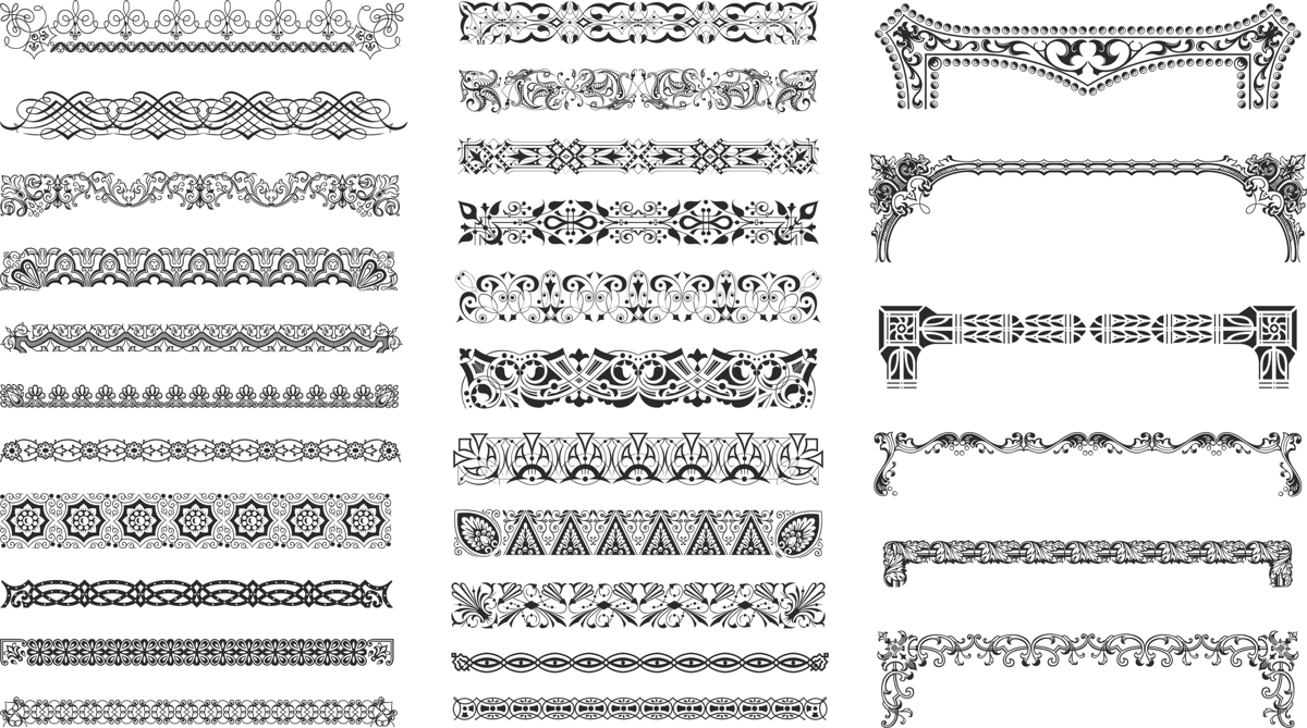 طرح مجموعه قاب های تزئینی مناسب برای استفاده در دستگاه های cnc چوب و cnc لیزر - ornamental frame set cdr file