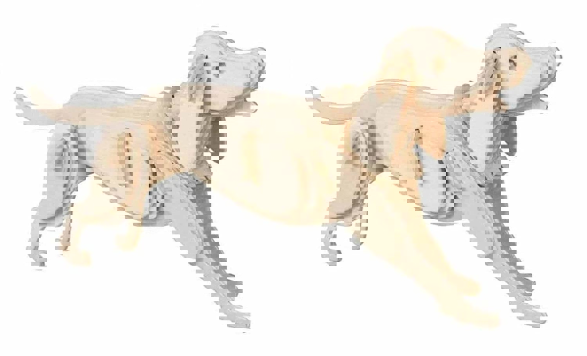 طرح فایل dwg پازل چوبی سه بعدی سگ مناسب برای استفاده در دستگاه های cnc چوب و cnc لیزر - laser cut dog 3d wooden puzzle dwg file