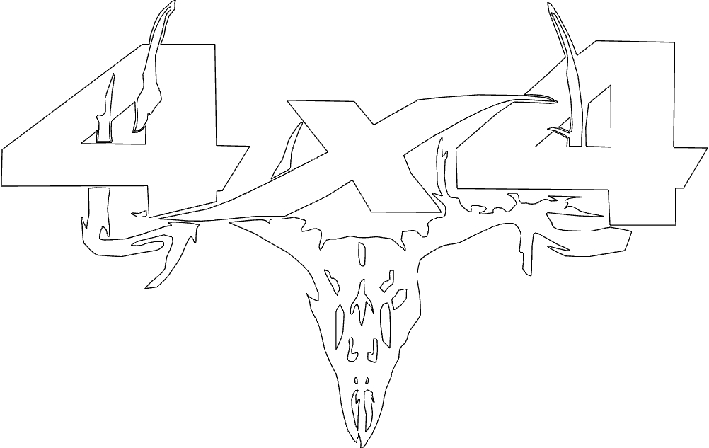 طرح برچسب ۴x۴ مناسب برای استفاده در دستگاه های cnc چوب و cnc لیزر - 4x4 decal dxf file