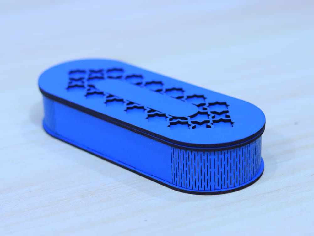 طرح جعبه چوبی گوشه گرد مناسب برای استفاده در دستگاه های cnc چوب و cnc لیزر - laser cut round corner wood packaging box cdr file