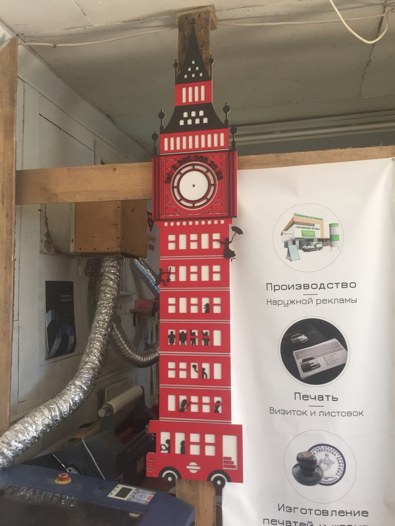 طرح دیوار اتوبوس قرمز لندن، بیگ بن، طرح دکور دیواری، مناسب برای استفاده در دستگاه های cnc چوب و cnc لیزر - laser cut london red bus big ben wall decor cdr file