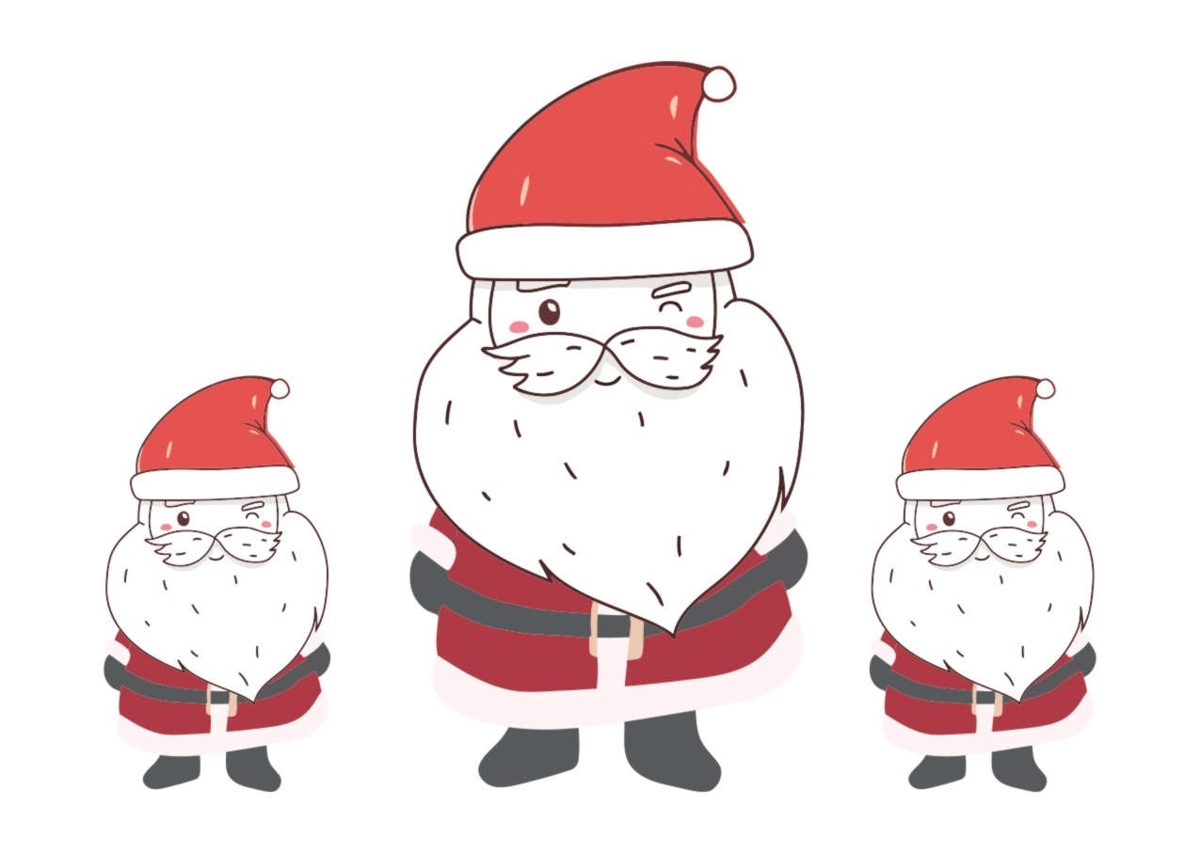 طرح بابانوئل بامزه کریسمسی مناسب برای استفاده در دستگاه های cnc چوب و cnc لیزر - christmas cute santa claus cdr file