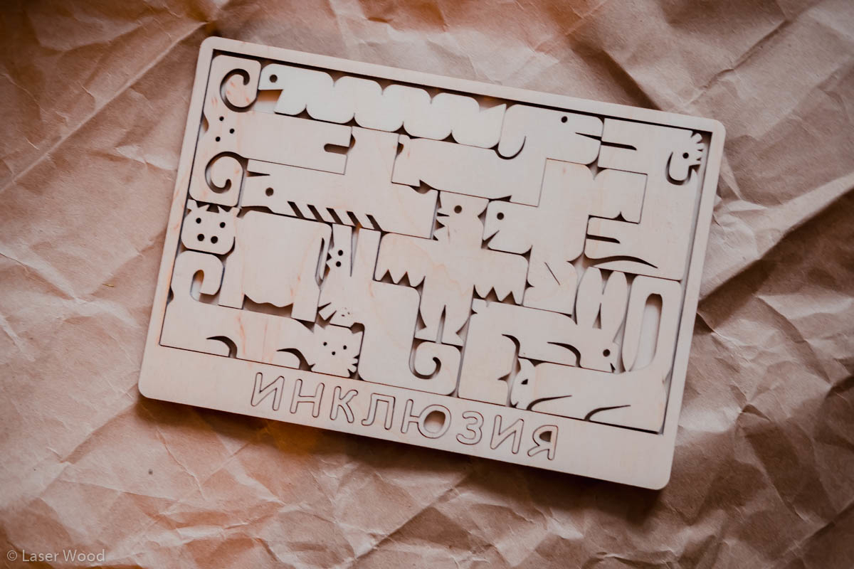 طرح اسباب بازی پازل حیوانات برای کودکان مناسب برای استفاده در دستگاه های cnc چوب و cnc لیزر - laser cut animals puzzle toy for kids cdr file