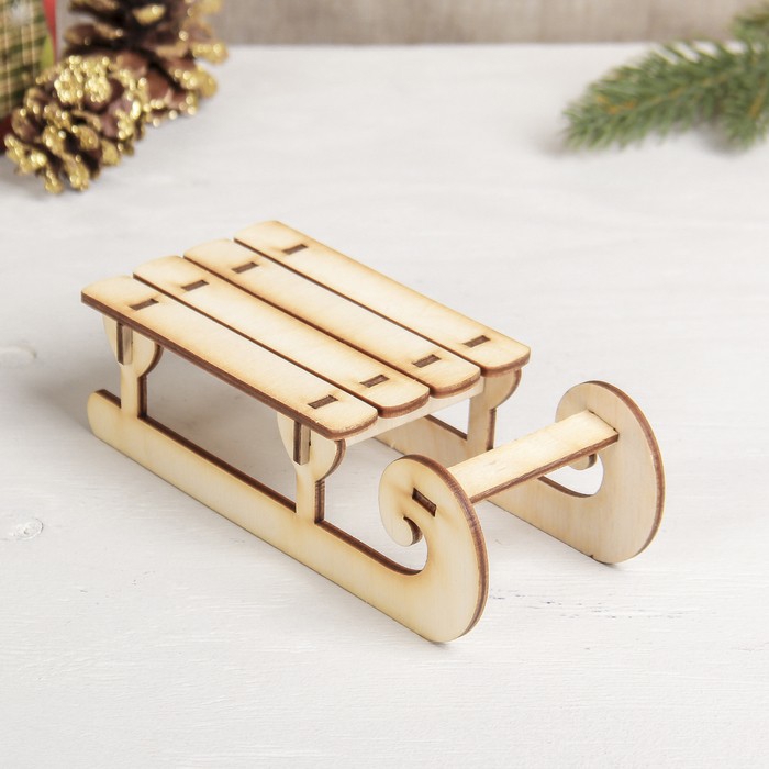 طرح سورتمه چوبی مناسب برای استفاده در دستگاه های cnc چوب و cnc لیزر - laser cut wooden sled cdr file